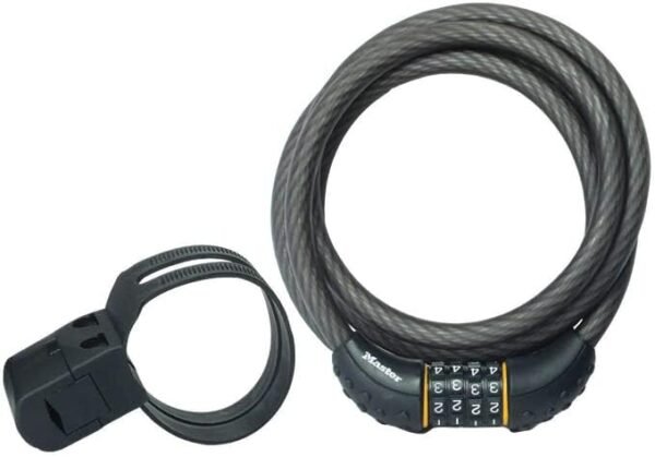 Master Lock Cable Lock, Set Your Own Combination Bike Lock, 6 ft. Long, Black, 8122D - Image 3