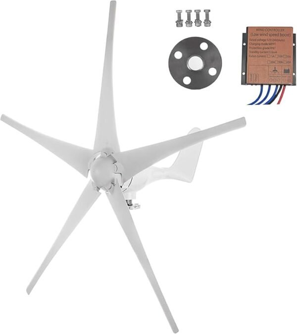 1200W Wind Turbine Generator, 12V Wind Turbine for Off-Grid Power, MPPT Controller Eco-Friendly Wind Generator for Residential, Farm, and Outdoor Use