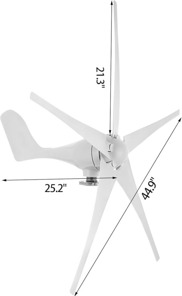 1200W Wind Turbine Generator, 12V Wind Turbine for Off-Grid Power, MPPT Controller Eco-Friendly Wind Generator for Residential, Farm, and Outdoor Use - Image 3