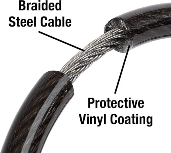 Master Lock Cable Lock, Set Your Own Combination Bike Lock, 6 ft. Long, Black, 8122D - Image 2