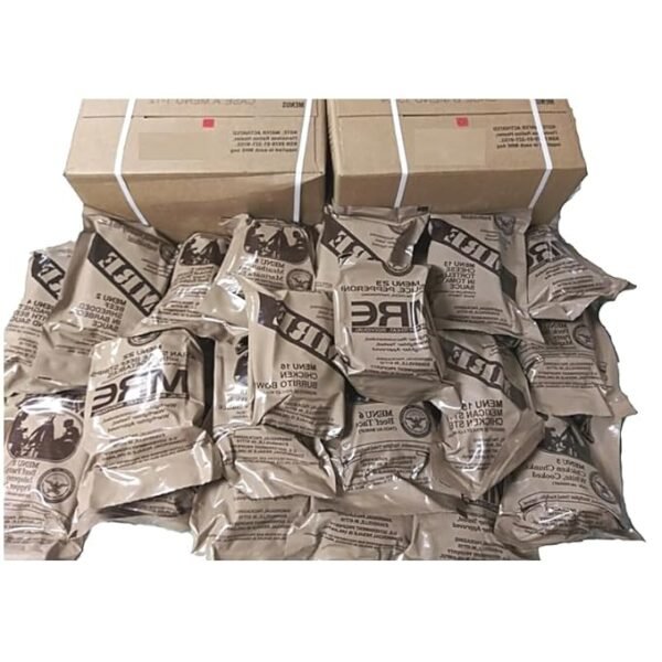 MRE Meals Ready to Eat A and B bundle cases 2025, 2026 inspection. Genuine Military US surplus emergency food bulk supply full box with heater - Image 2
