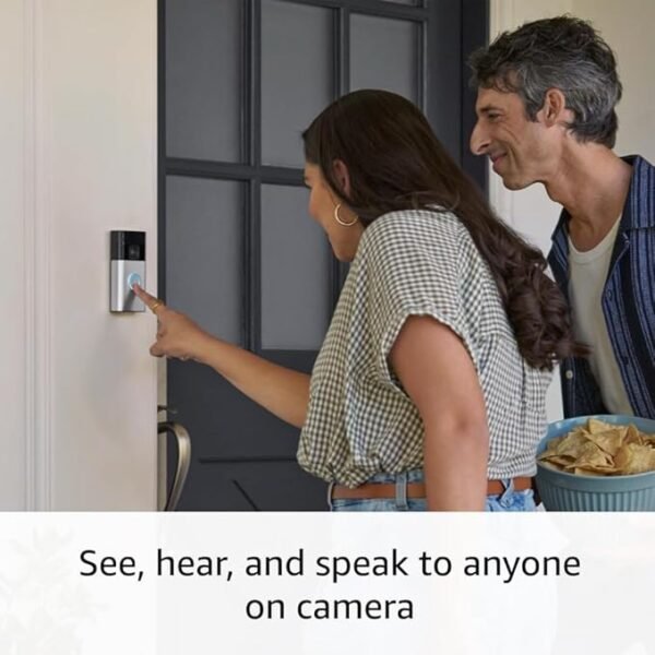All-new Ring Battery Doorbell, Head-to-Toe Video, Live View with Two-Way Talk, and Motion Detection & Alerts (2024 release), Satin Nickel - Image 3