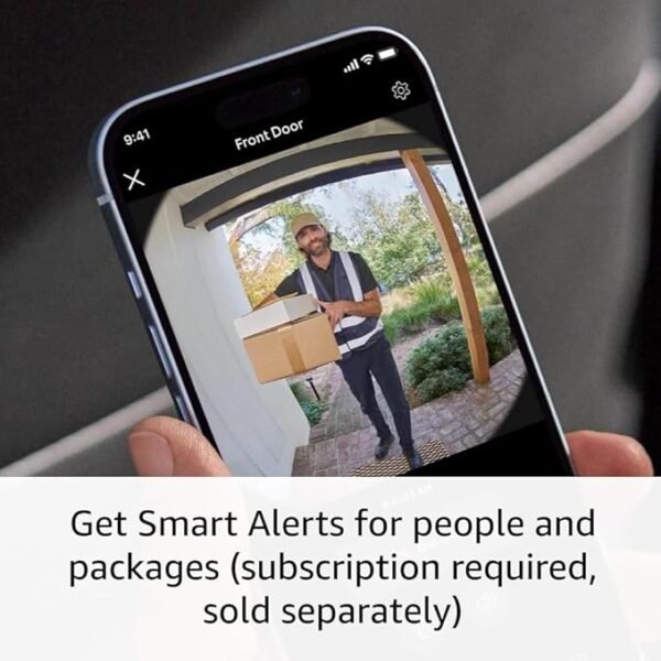 All-new Ring Battery Doorbell, Head-to-Toe Video, Live View with Two-Way Talk, and Motion Detection & Alerts (2024 release), Satin Nickel - Image 3