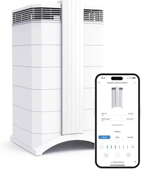 IQAir GC MultiGas XE Air Purifier – Smart MultiGas Filtration for Rooms up to 1125 sq ft - Chemicals, Odors, VOCs, and Particles, Swiss Made, WiFi Enabled - Image 2
