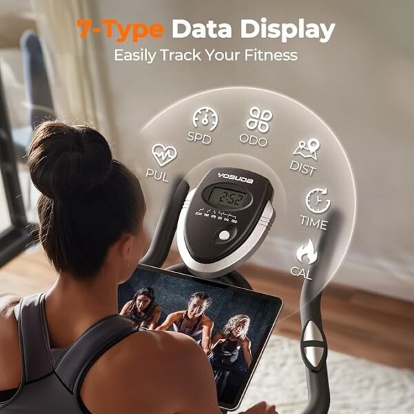 YOSUDA Indoor Cycling Bike Brake Pad/Magnetic Stationary Bike - Cycle Bike with Tablet Mount & Comfortable Seat Cushion - Image 4