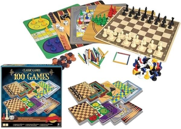 Merchant Ambassador: Classic Games, Enjoy 100 Different Games, Includes 5 Double-Sided Playing Boards, Fun for Children and Adults, For Ages 3 and up - Image 2