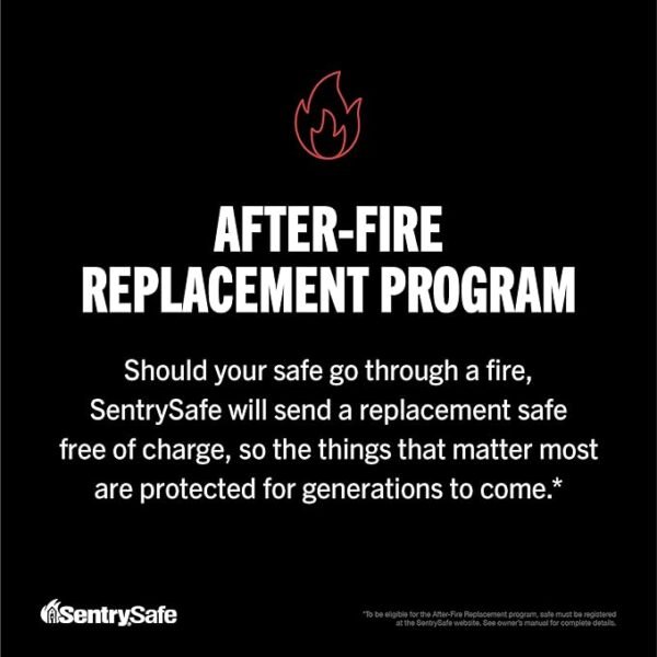 SentrySafe Waterproof and Fireproof Alloy Steel Digital Safe Box for Home with Code Button Keypad, 1.23 Cubic Feet, 17.8 x 16.3 x 19.3 Inches (exterior), SFW123GDC - Image 2