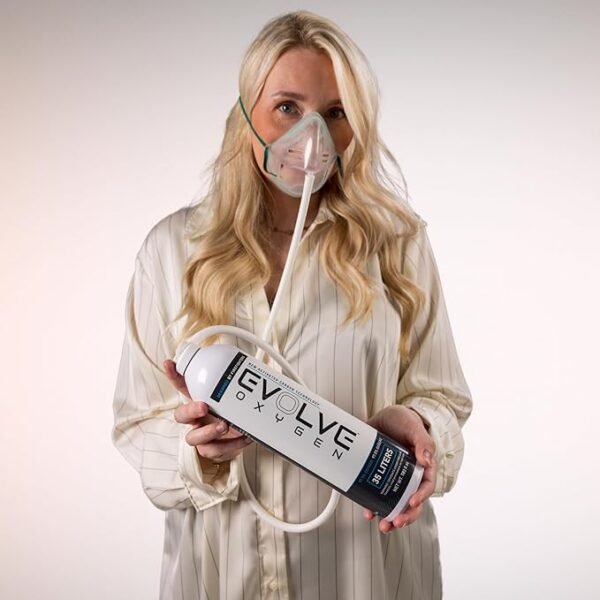 EVOLVE 35-Liter Pure Oxygen Canister with Mask and Tube | Portable Oxygen Can | Ideal for Home Use and Outdoor Activities | Designed by Firefighters | Made in The USA | Pack of 2 - Image 2