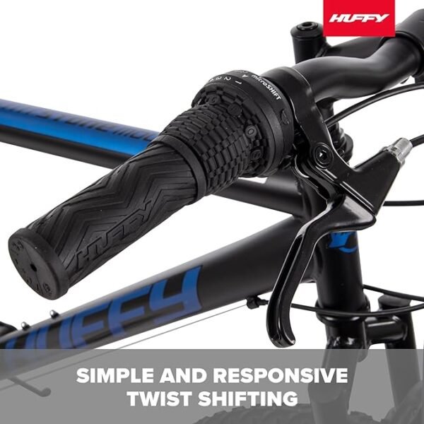 Huffy Stone Mountain Hardtail Mountain Bike for Boys/Girls/Men/Women, 20"/24"/26" Sizes, 6 or 21 Speed Shimano Twist Shifting, Front or Dual Suspension, Comfort Saddle, Sleek Colors - Image 2