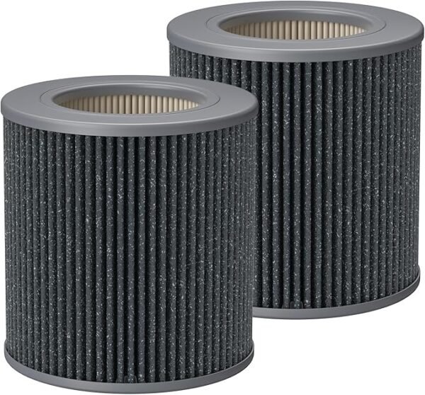 Air Mini PECO-HEPA Replacement Filters Compatible with Molekule Tri-Power Air Mini & Molekule Air Mini+ Air Purifiers, 3 in 1 High-Efficiency Filtration System with Activated Carbon, 2 Pack