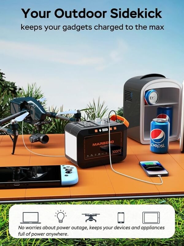 MARBERO 111Wh Solar Generator with Solar Panel Included Portable Power Station 120W with Foldable Solar Panel 30W Set for Camping Outdoor Hiking Fishing Emergency - Image 2