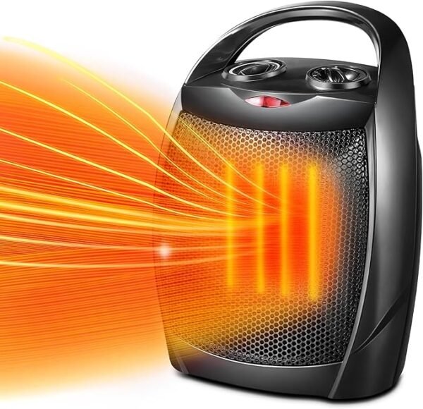 pace Heater for Indoor Use, 1500W Fast Electric Portable Ceramic Heaters with Thermostat, 4 Modes, 24H Timer, 70°Oscillating Room Heater with Remote for Office Bedroom Use, 2023 Upgraded - Image 4