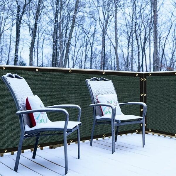 UPGRADE Privacy Fence Screen 170 GSM 90% Visibility Blockage 6'X50' Dark Green Outdoor Commercial Wind Screen Mesh Panels Shade Cover for Chain Link,Deck,Balcony,Backyard with Zip Ties,Customized,A072 - Image 3