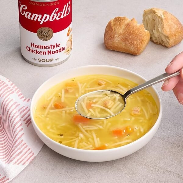 Campbell’s Condensed Homestyle Chicken Noodle Soup, 10.5 Ounce Can (Pack of 12) - Image 2