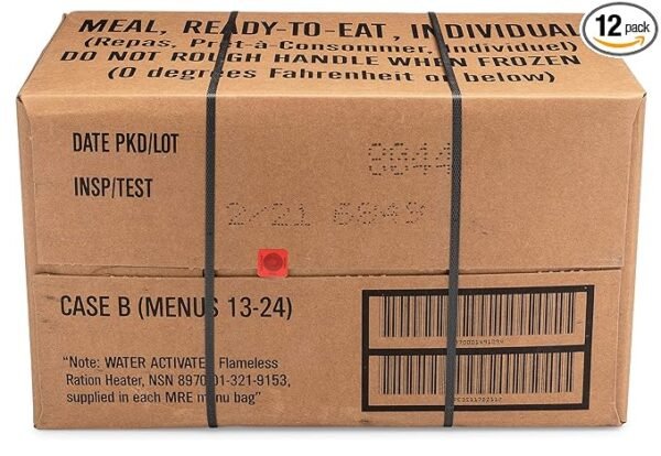 U.S. Meals Ready to Eat (Variety Pack of 12) – Nutritional Emergency Food Rations - Freeze Dried Food w/Flameless Heater, Entree, Dessert, & More - MRE Kit for Emergency Survival, Hunting, & More - Image 2